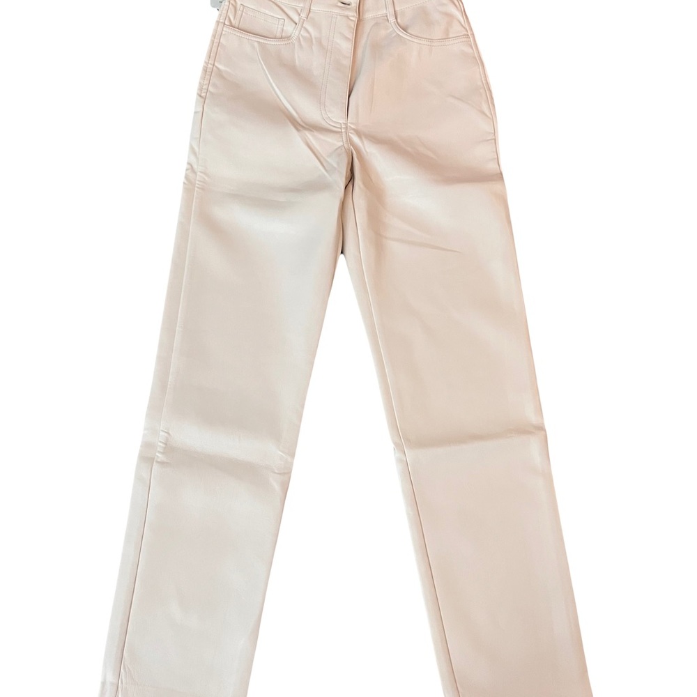 BNWT Wilfred Melina Pants Leather Aritzia size 6 Light Birch
